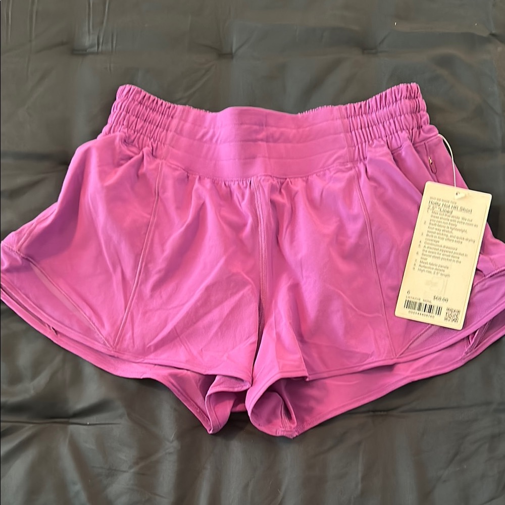 Hotty hot high rise shorts 2.5 inseam moonlight magenta